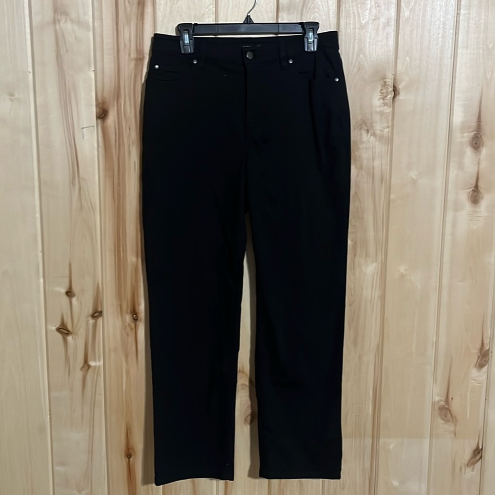 NWT Eileen Fisher High Waist Straight Ankle Black Pants Size‎ 8